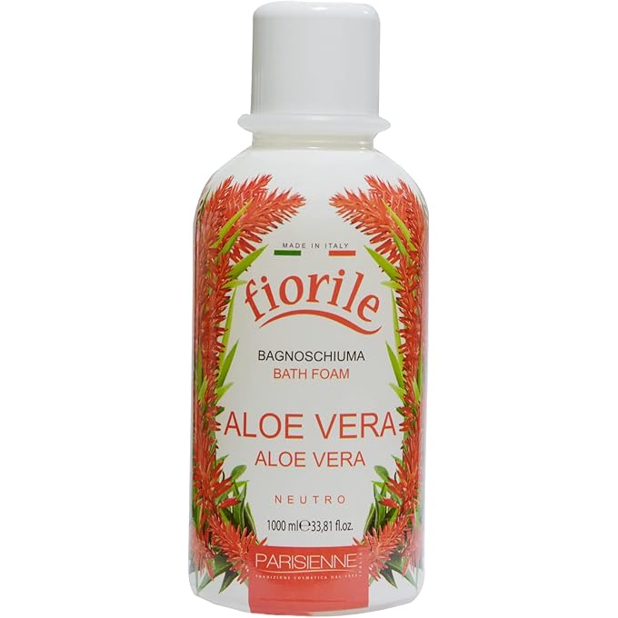 Parisienne: "Fiorile" Aloe Vera Bath Foam 33,8 Fluid Ounce (1000ml) Bottle [ Italian Import ]